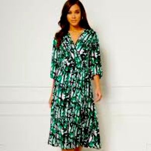 Brenda Palm-Print Dress - Eva Mendes Collection